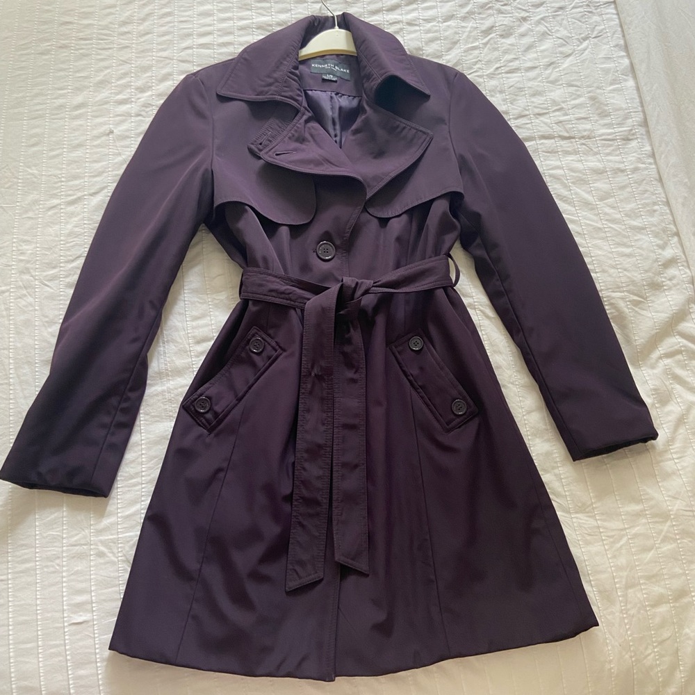 Dark purple rain coat